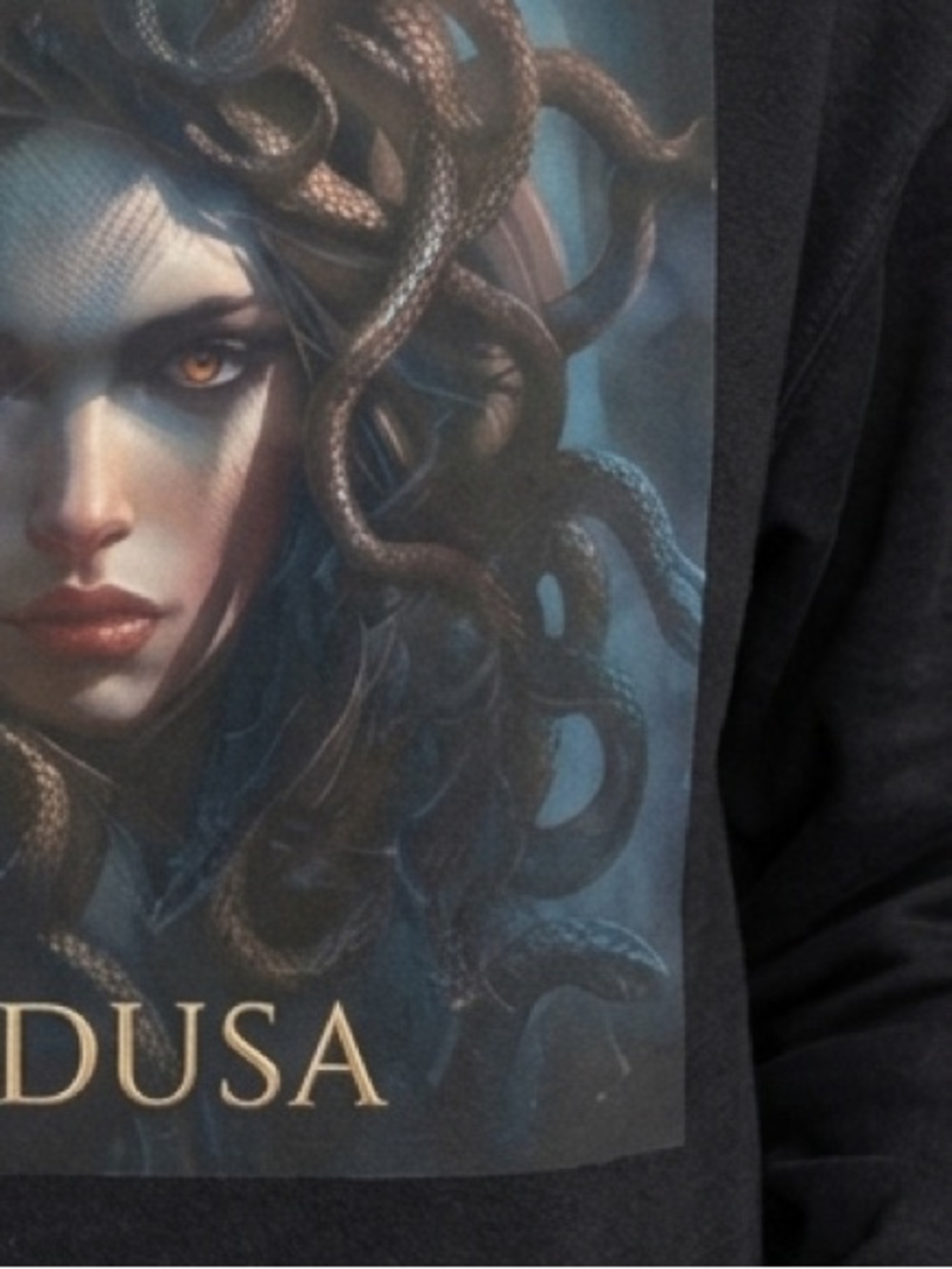 Medusa Graphic Black Hoodie - Women